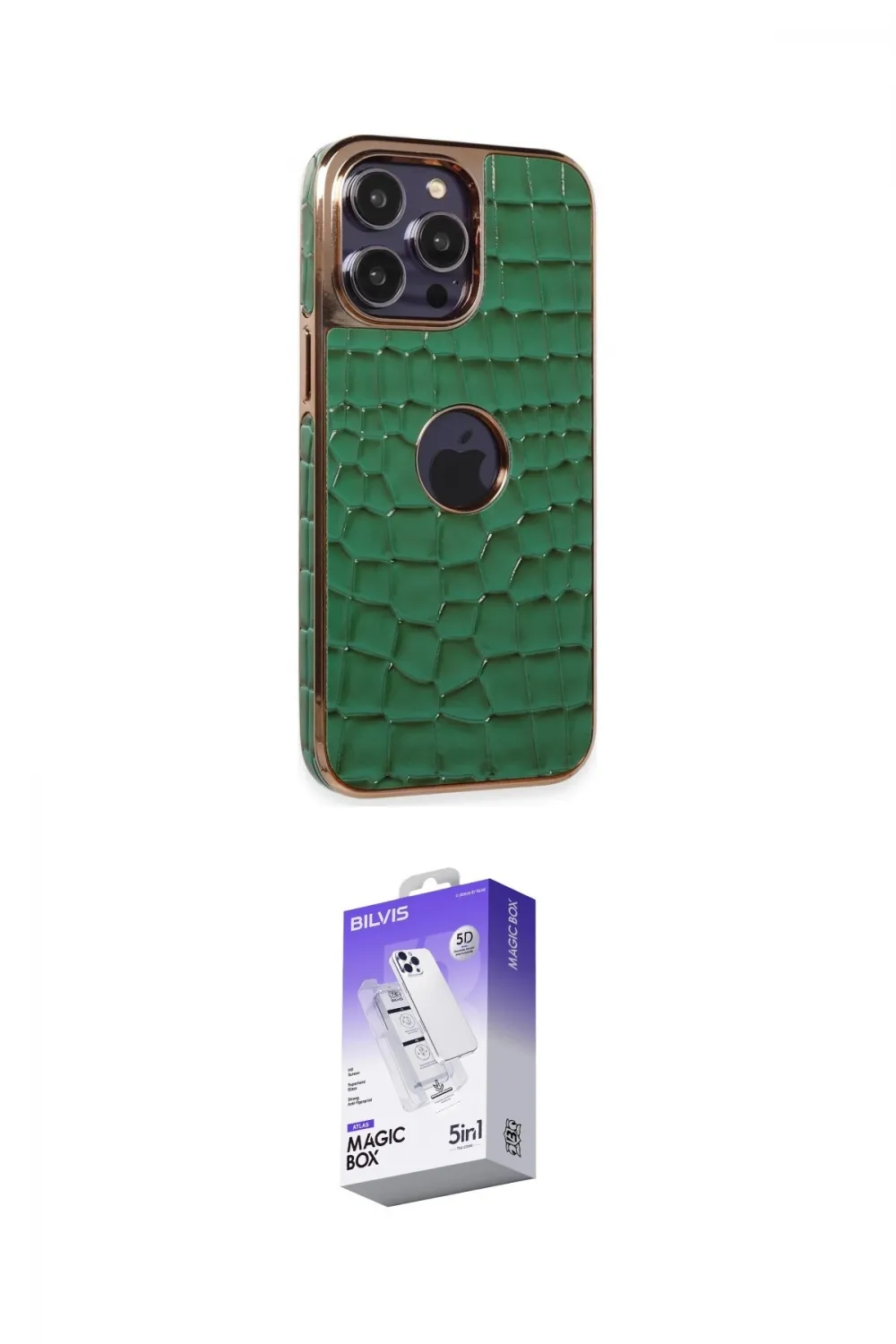ieg™ iPhone 13 Pro Max Kılıf Ufuk Form Prime - Siyah Bilvis 5in1 3D Magic Cam Ekran Koruyucu