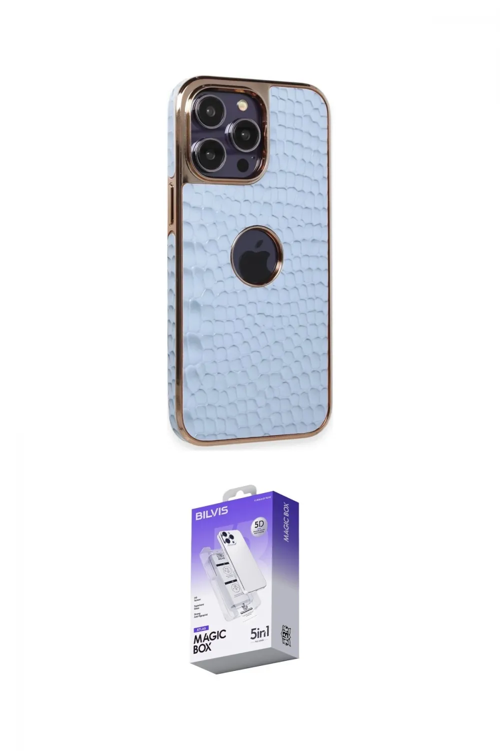 ieg™ iPhone 13 Pro Max Kılıf Ufuk Form Prime - Siyah Bilvis 5in1 3D Magic Cam Ekran Koruyucu