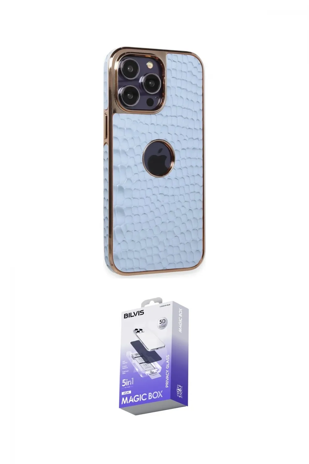 ieg™ iPhone 13 Pro Max Kılıf Ufuk Form Prime - Siyah Bilvis 5in1 5D Magic Hayalet Cam Ekran Koruyucu