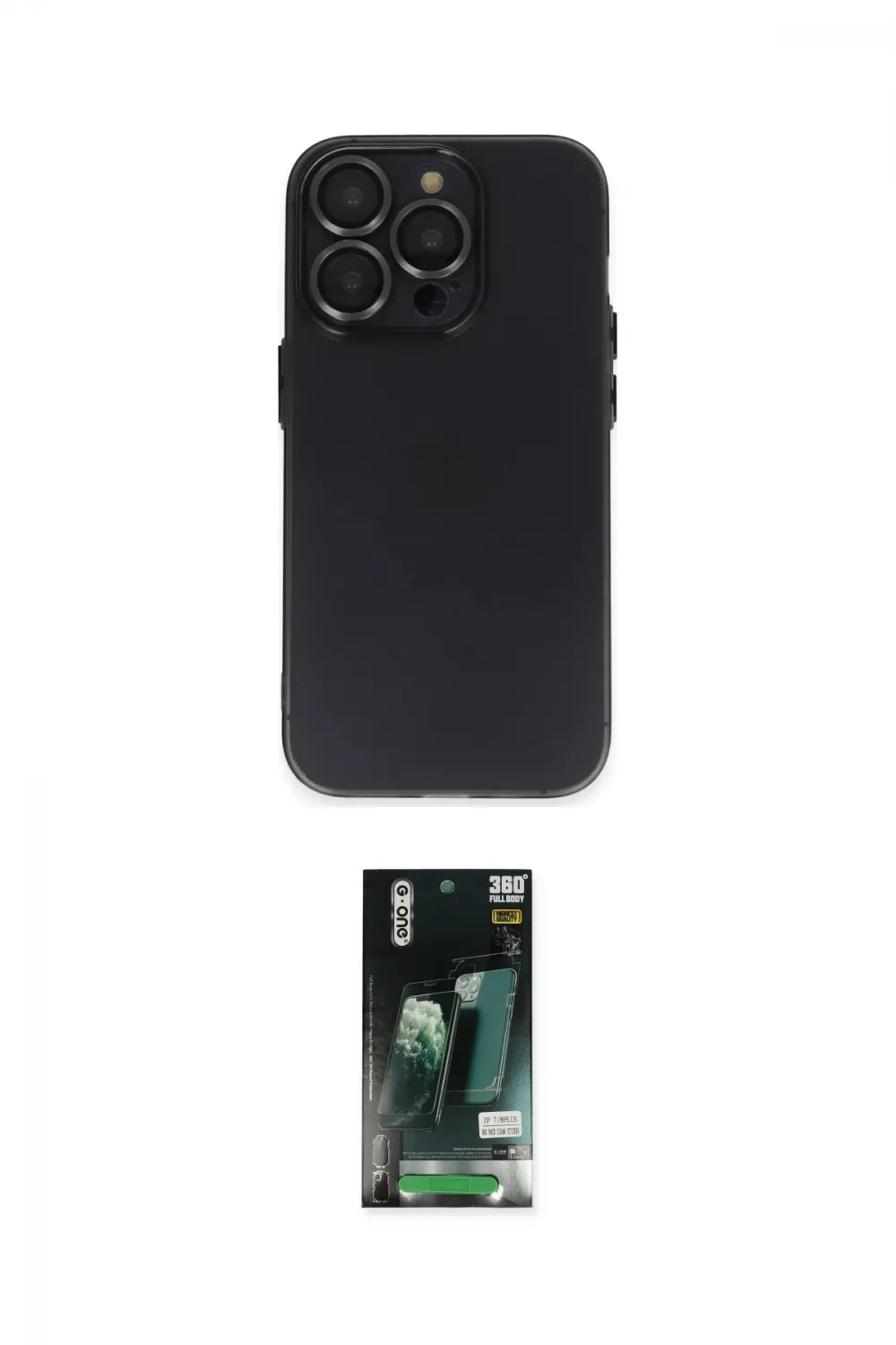 ieg™ iPhone 13 Pro Max Kılıf Ufuk Minimal Özel Seri - Şeffaf 360 Full Body Arka Koruyucu