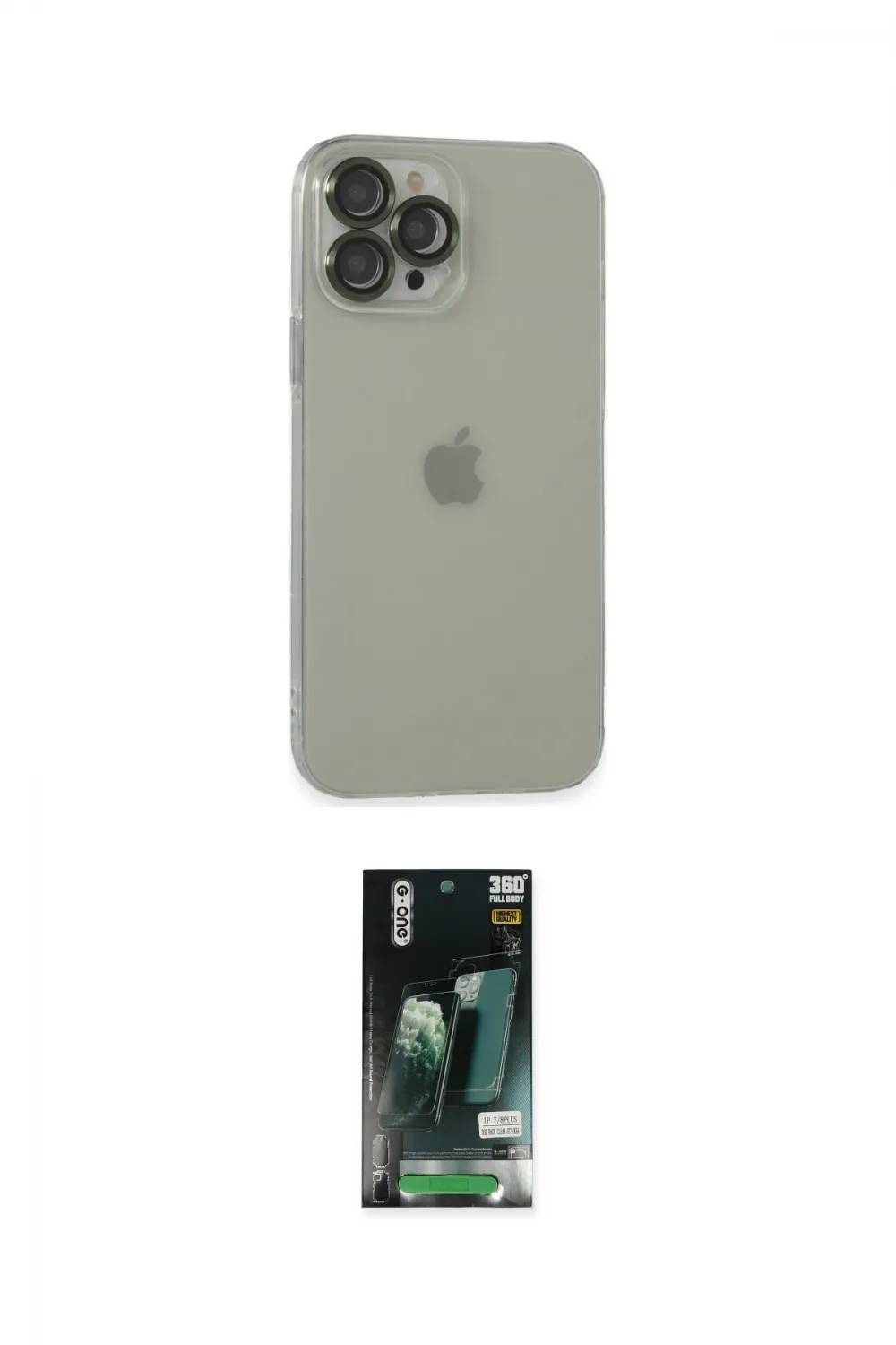 ieg™ iPhone 13 Pro Max Kılıf Ufuk Minimal Özel Seri - Şeffaf 360 Full Body Arka Koruyucu
