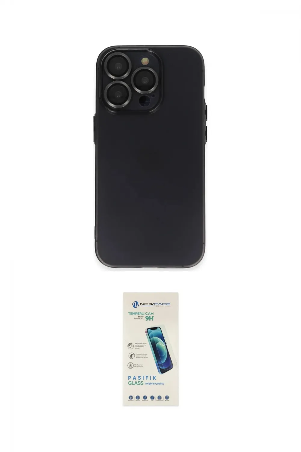 ieg™ iPhone 13 Pro Max Kılıf Ufuk Minimal Özel Seri - Şeffaf Pasifik Cam Ekran Koruyucu
