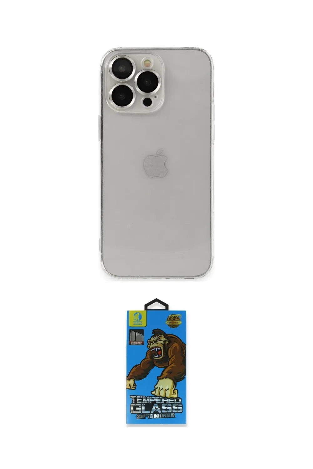 ieg™ iPhone 13 Pro Max Kılıf Ufuk Minimal Özel Seri - Siyah 18D Cam Ekran Koruyucu
