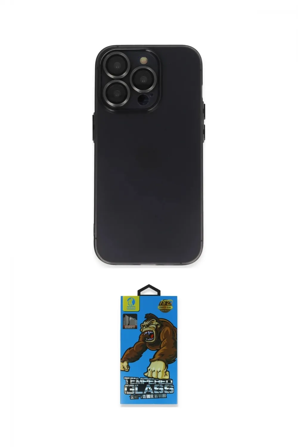 ieg™ iPhone 13 Pro Max Kılıf Ufuk Minimal Özel Seri - Siyah 18D Cam Ekran Koruyucu