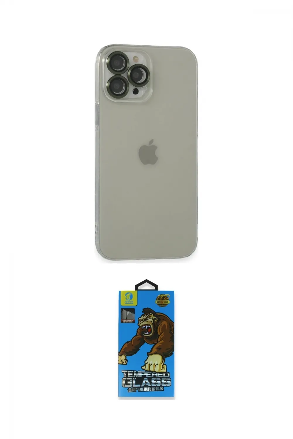 ieg™ iPhone 13 Pro Max Kılıf Ufuk Minimal Özel Seri - Siyah 18D Cam Ekran Koruyucu