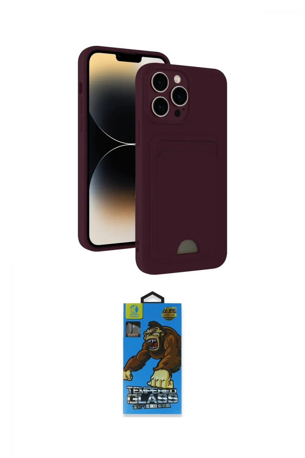 ieg™ iPhone 13 Pro Max Kılıf Vadi Çizgi Prime - Siyah 18D Cam Ekran Koruyucu