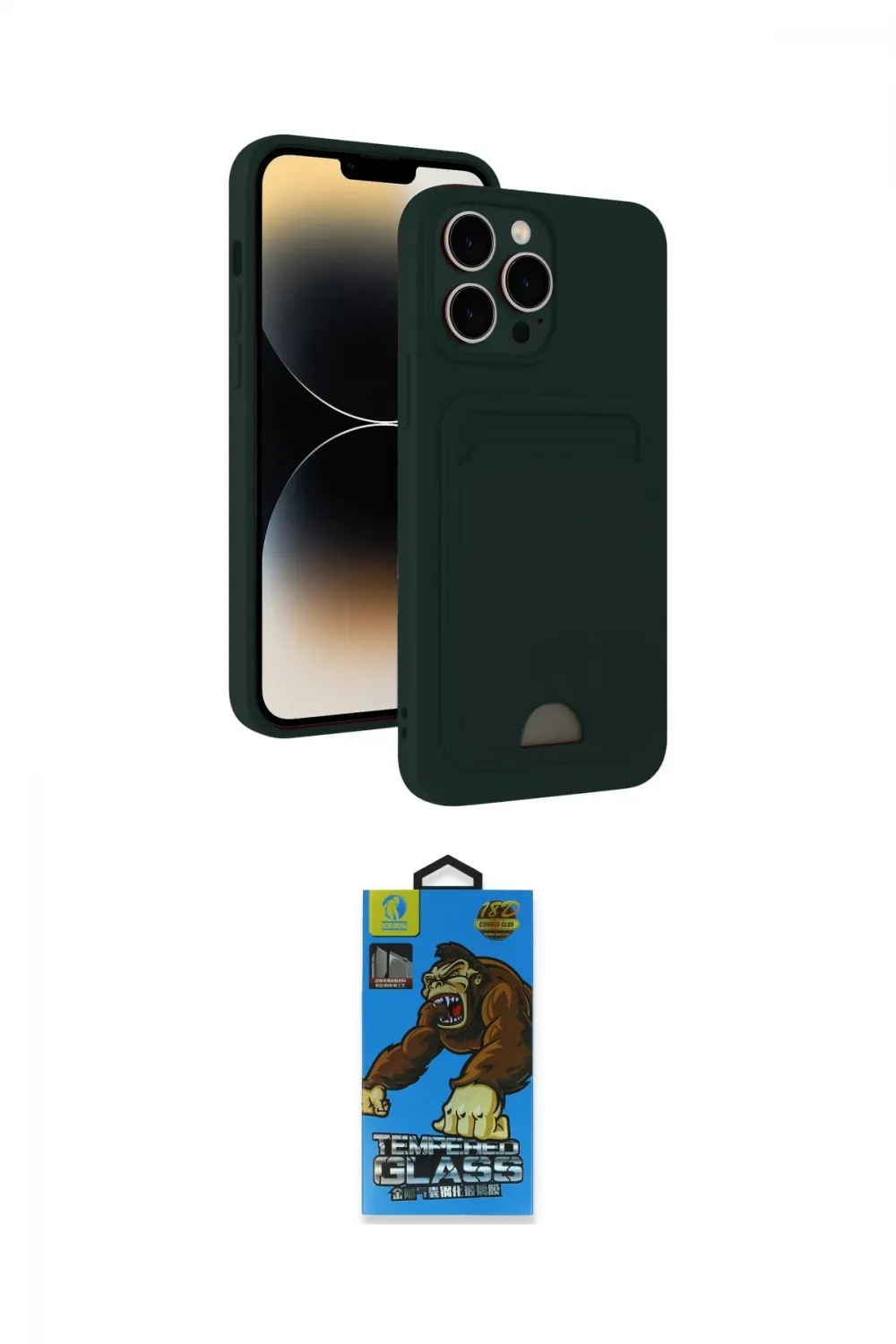 ieg™ iPhone 13 Pro Max Kılıf Vadi Çizgi Prime - Siyah 18D Cam Ekran Koruyucu