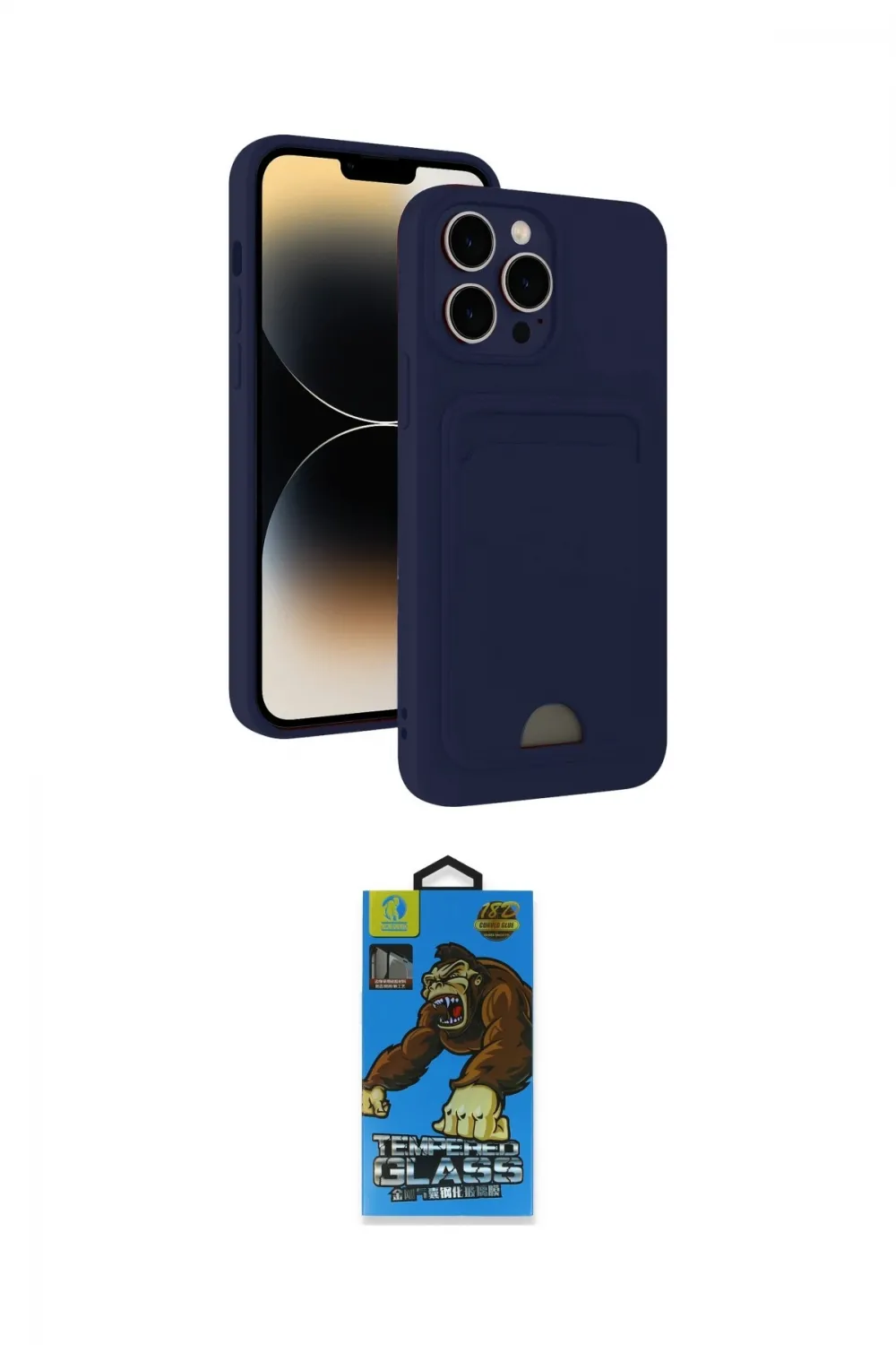 ieg™ iPhone 13 Pro Max Kılıf Vadi Çizgi Prime - Siyah 18D Cam Ekran Koruyucu