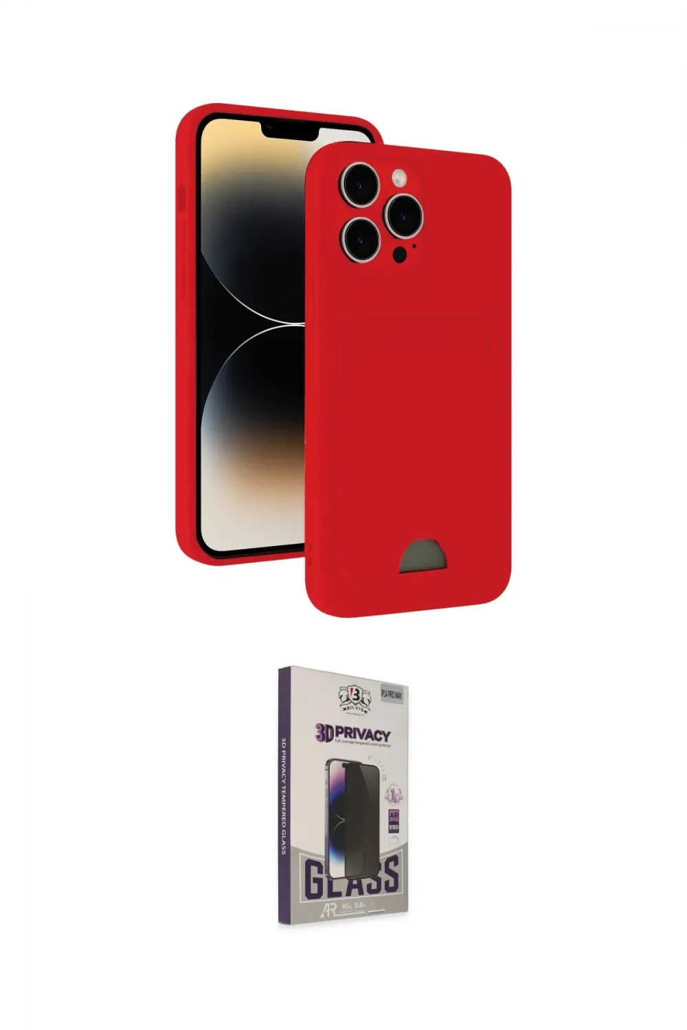 ieg™ iPhone 13 Pro Max Kılıf Vadi Çizgi Prime - Siyah Bilvis Hayalet Cam Ekran Koruyucu