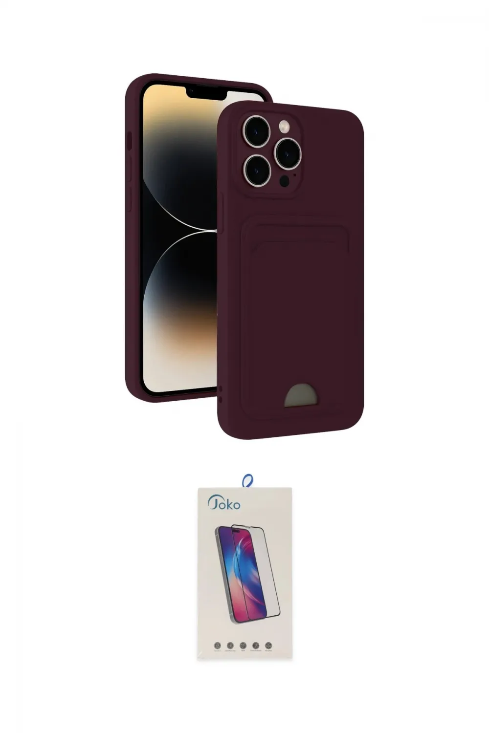 ieg™ iPhone 13 Pro Max Kılıf Vadi Çizgi Prime - Siyah Joko 5D Cam