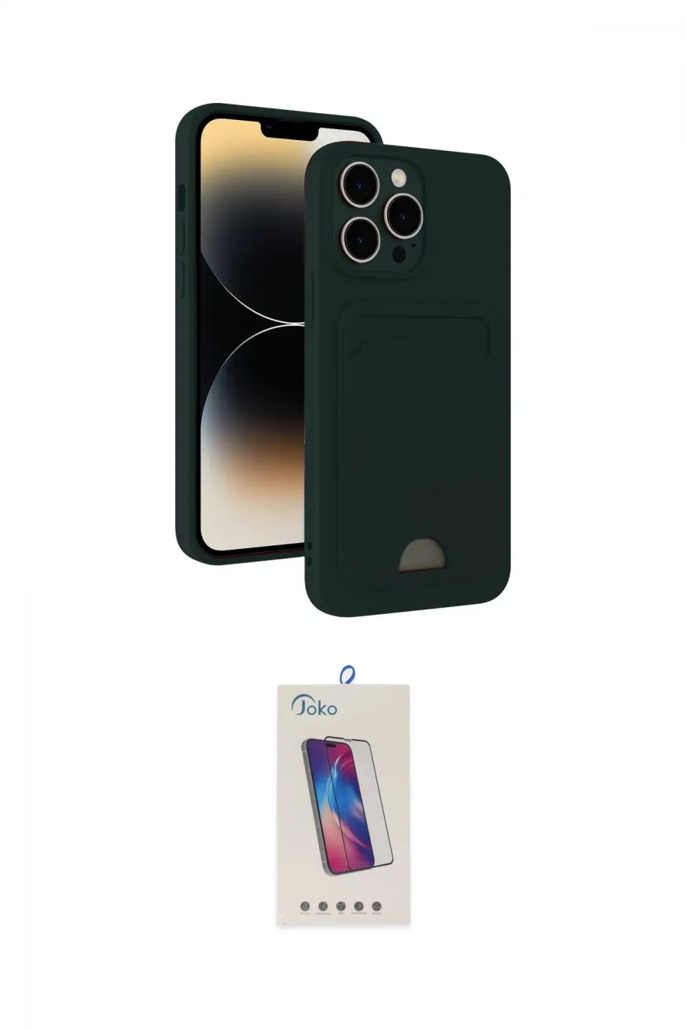 ieg™ iPhone 13 Pro Max Kılıf Vadi Çizgi Prime - Siyah Joko 5D Cam