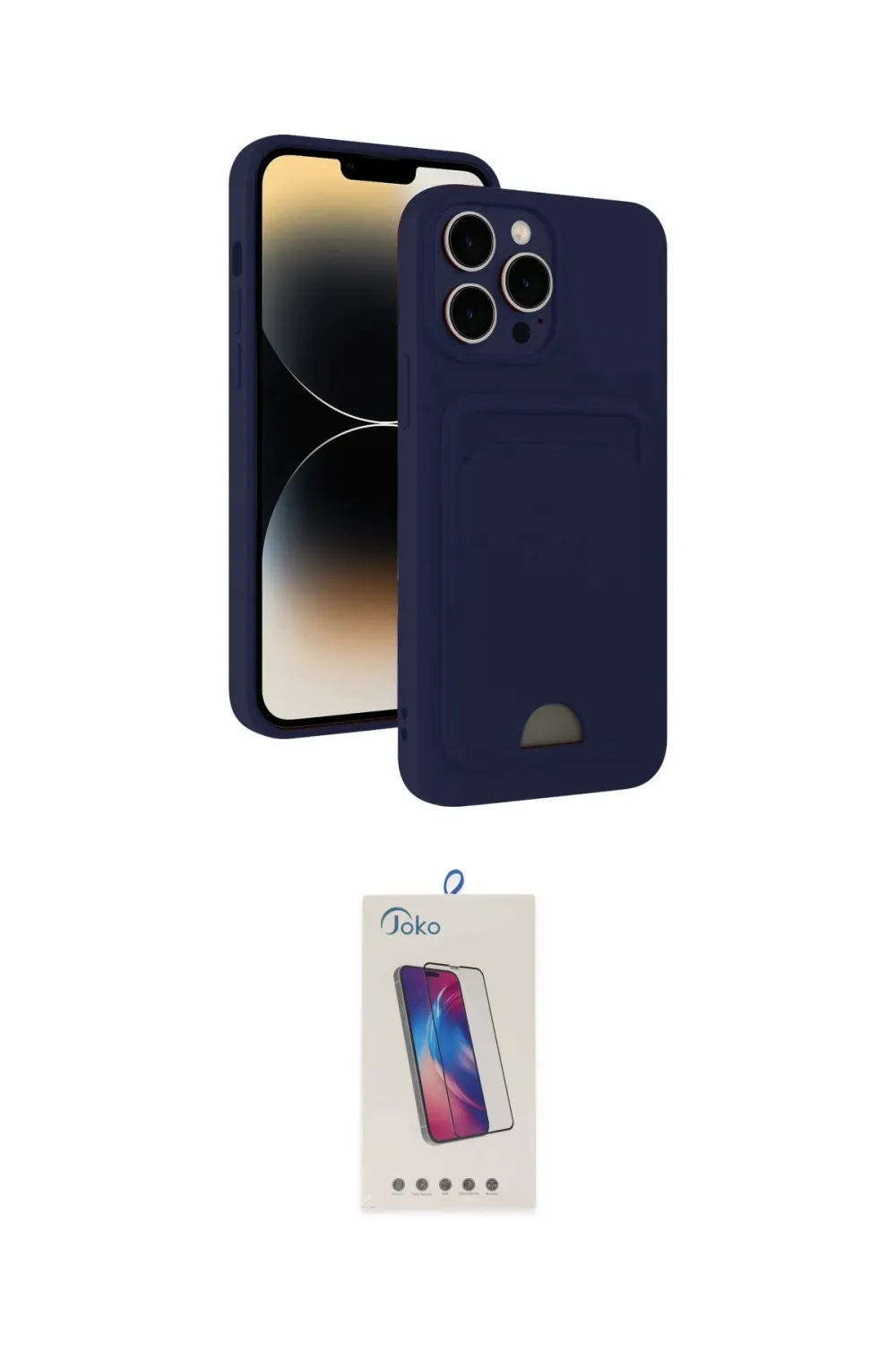 ieg™ iPhone 13 Pro Max Kılıf Vadi Çizgi Prime - Siyah Joko 5D Cam