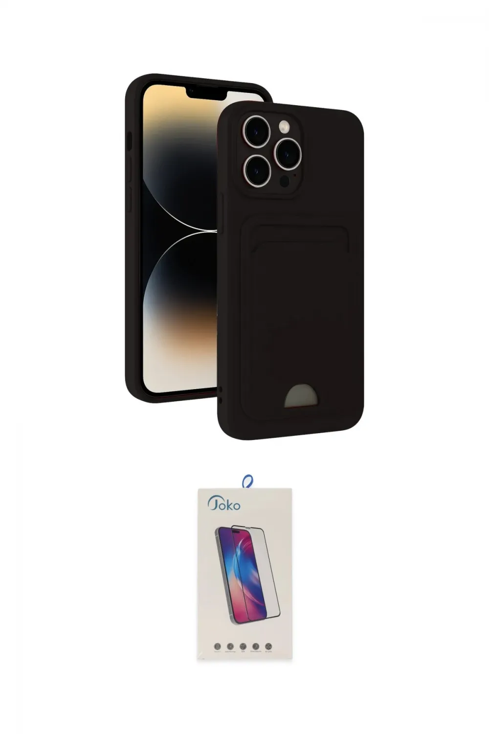 ieg™ iPhone 13 Pro Max Kılıf Vadi Çizgi Prime - Siyah Joko 5D Cam