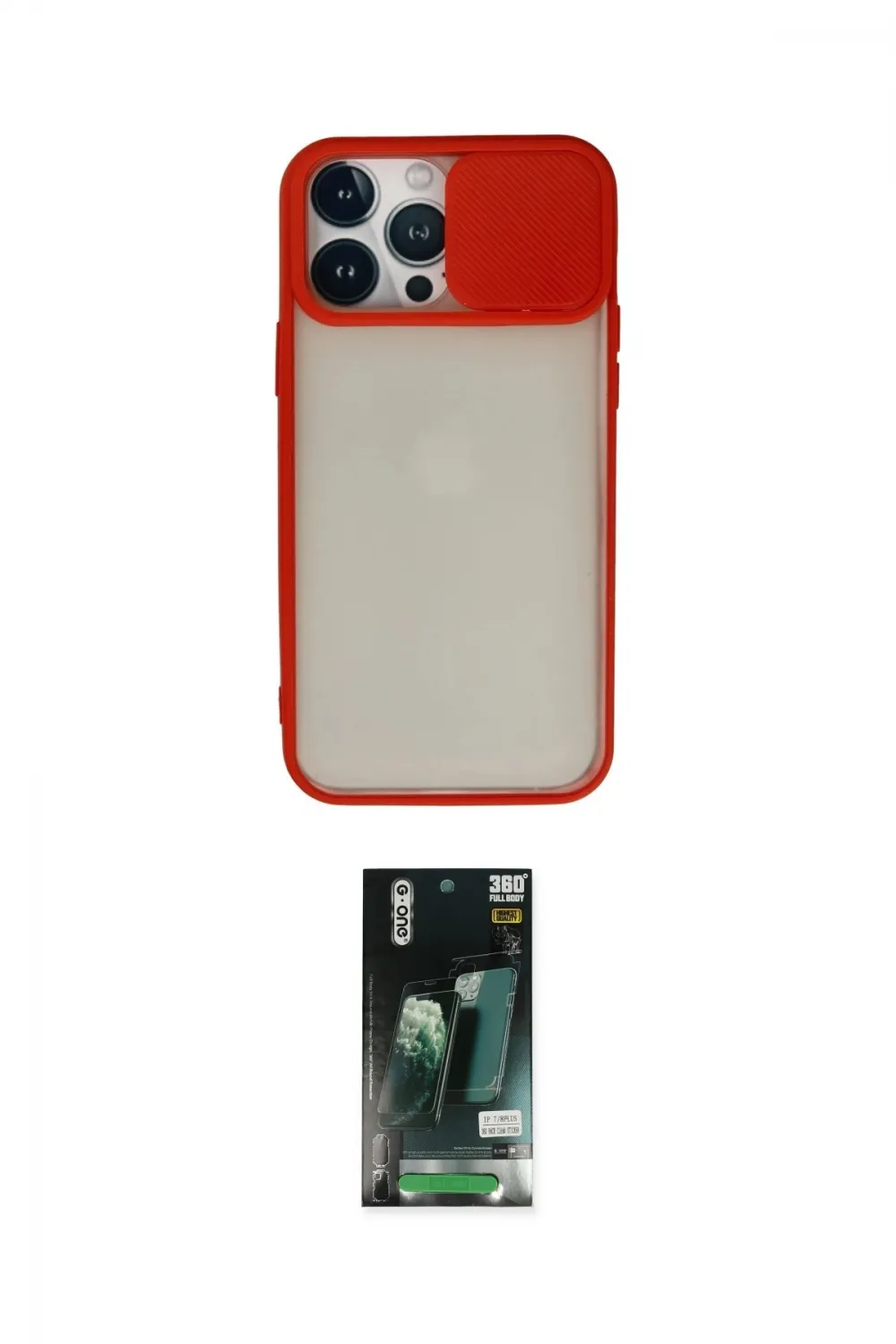 ieg™ iPhone 13 Pro Max Kılıf Vadi Çizgi - Şeffaf 360 Full Body Arka Koruyucu