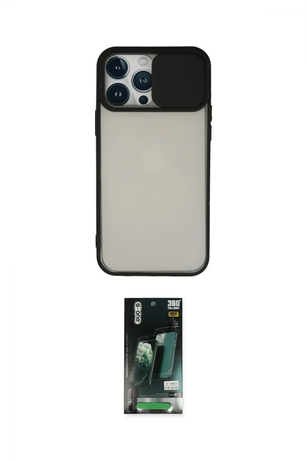 ieg™ iPhone 13 Pro Max Kılıf Vadi Çizgi - Şeffaf 360 Full Body Arka Koruyucu