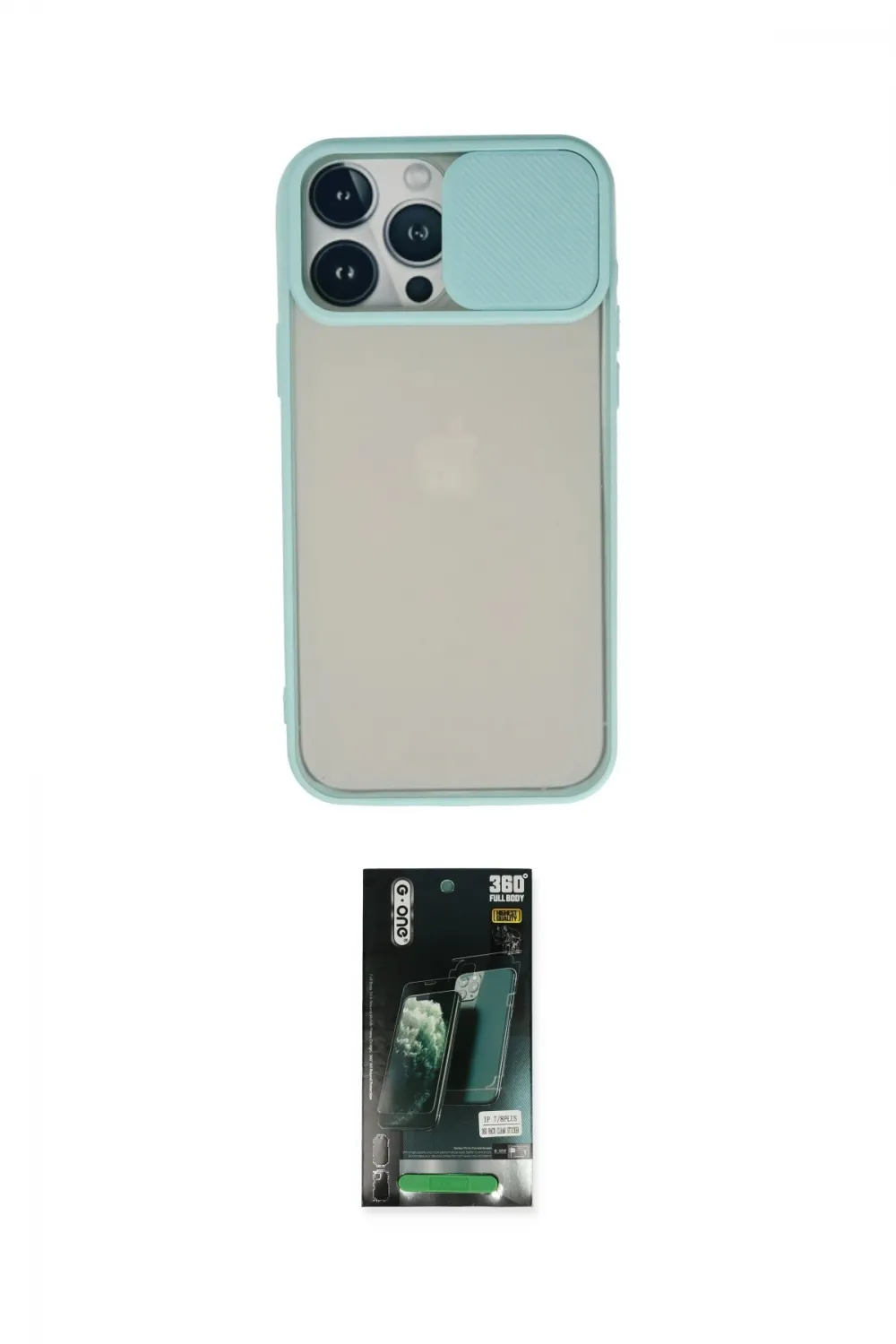 ieg™ iPhone 13 Pro Max Kılıf Vadi Çizgi - Şeffaf 360 Full Body Arka Koruyucu