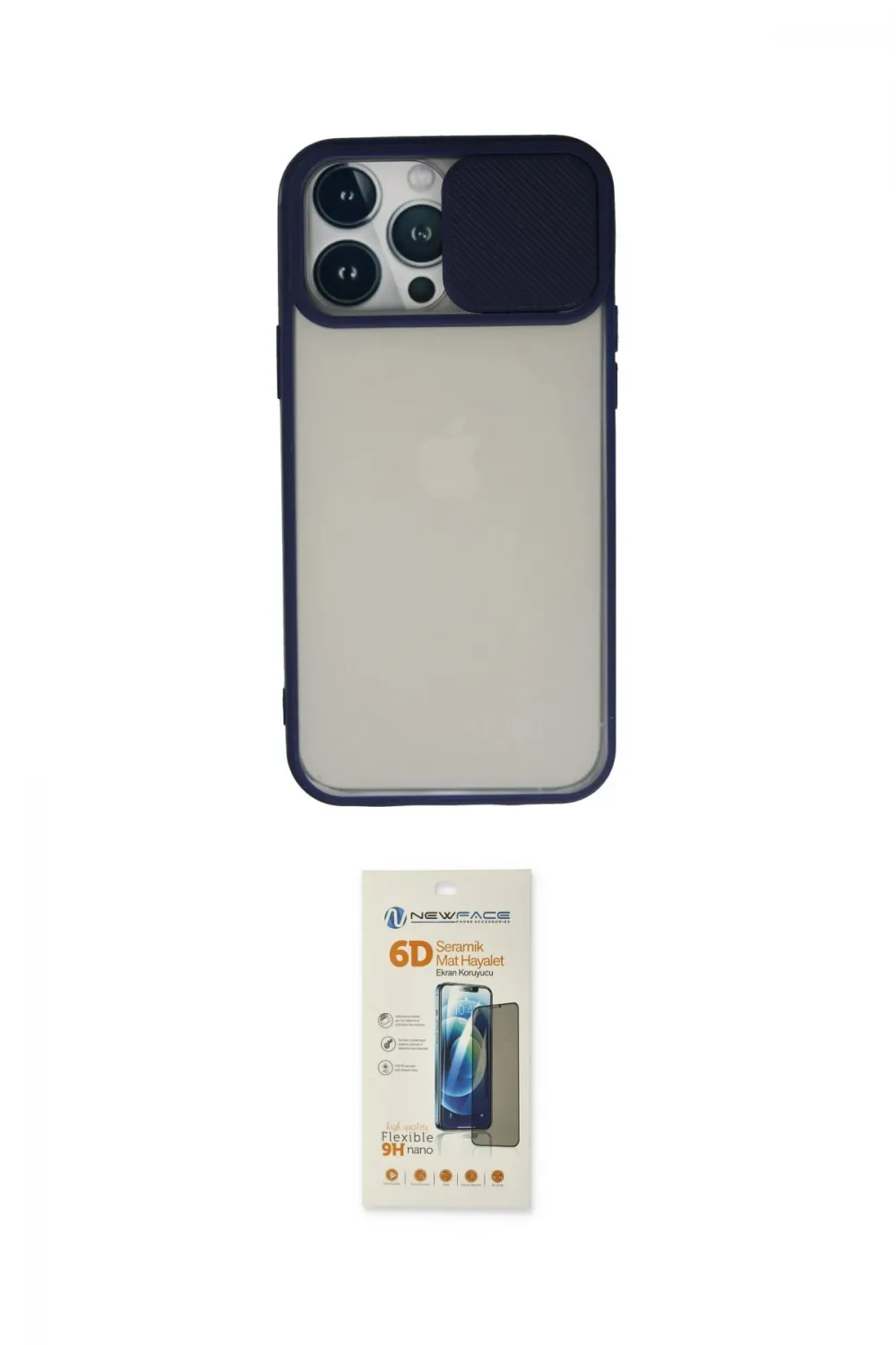 ieg™ iPhone 13 Pro Max Kılıf Vadi Çizgi - Siyah 6D Mat Seramik Hayalet Nano Ekran Koruyucu