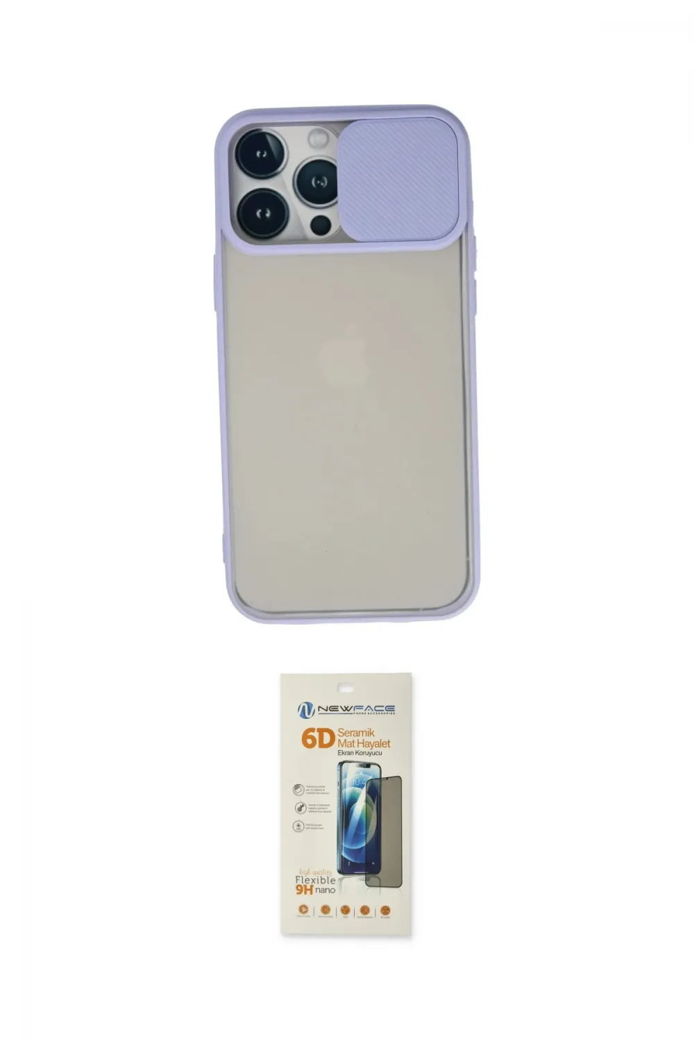 ieg™ iPhone 13 Pro Max Kılıf Vadi Çizgi - Siyah 6D Mat Seramik Hayalet Nano Ekran Koruyucu