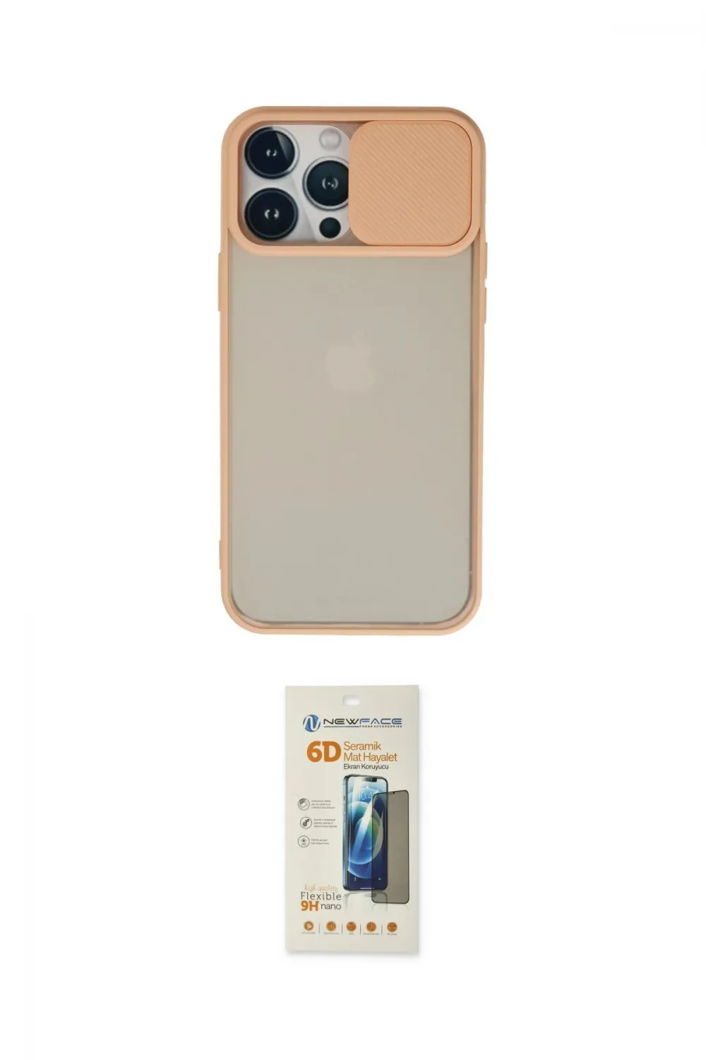 ieg™ iPhone 13 Pro Max Kılıf Vadi Çizgi - Siyah 6D Mat Seramik Hayalet Nano Ekran Koruyucu