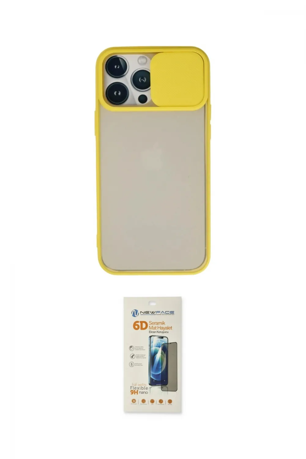 ieg™ iPhone 13 Pro Max Kılıf Vadi Çizgi - Siyah 6D Mat Seramik Hayalet Nano Ekran Koruyucu