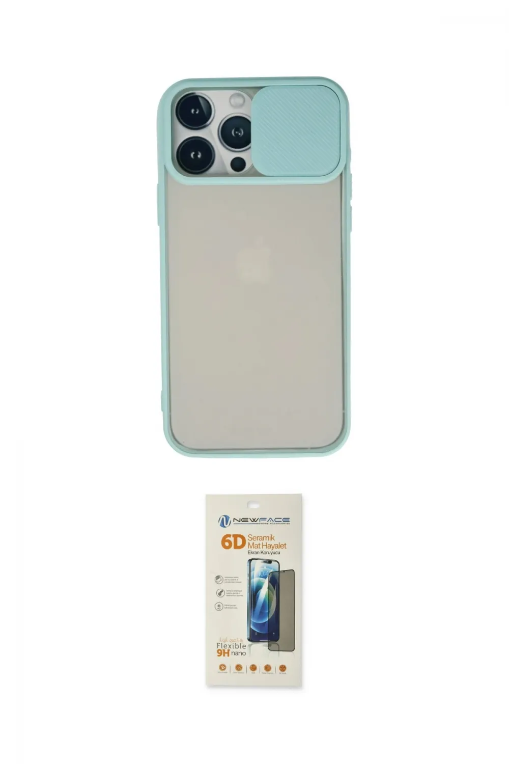 ieg™ iPhone 13 Pro Max Kılıf Vadi Çizgi - Siyah 6D Mat Seramik Hayalet Nano Ekran Koruyucu