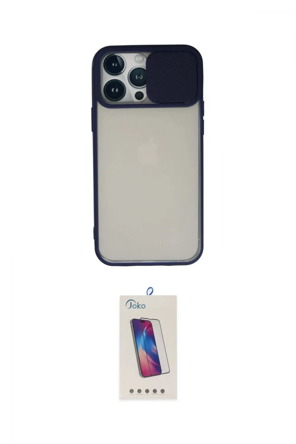 ieg™ iPhone 13 Pro Max Kılıf Vadi Çizgi - Siyah Joko 5D Cam