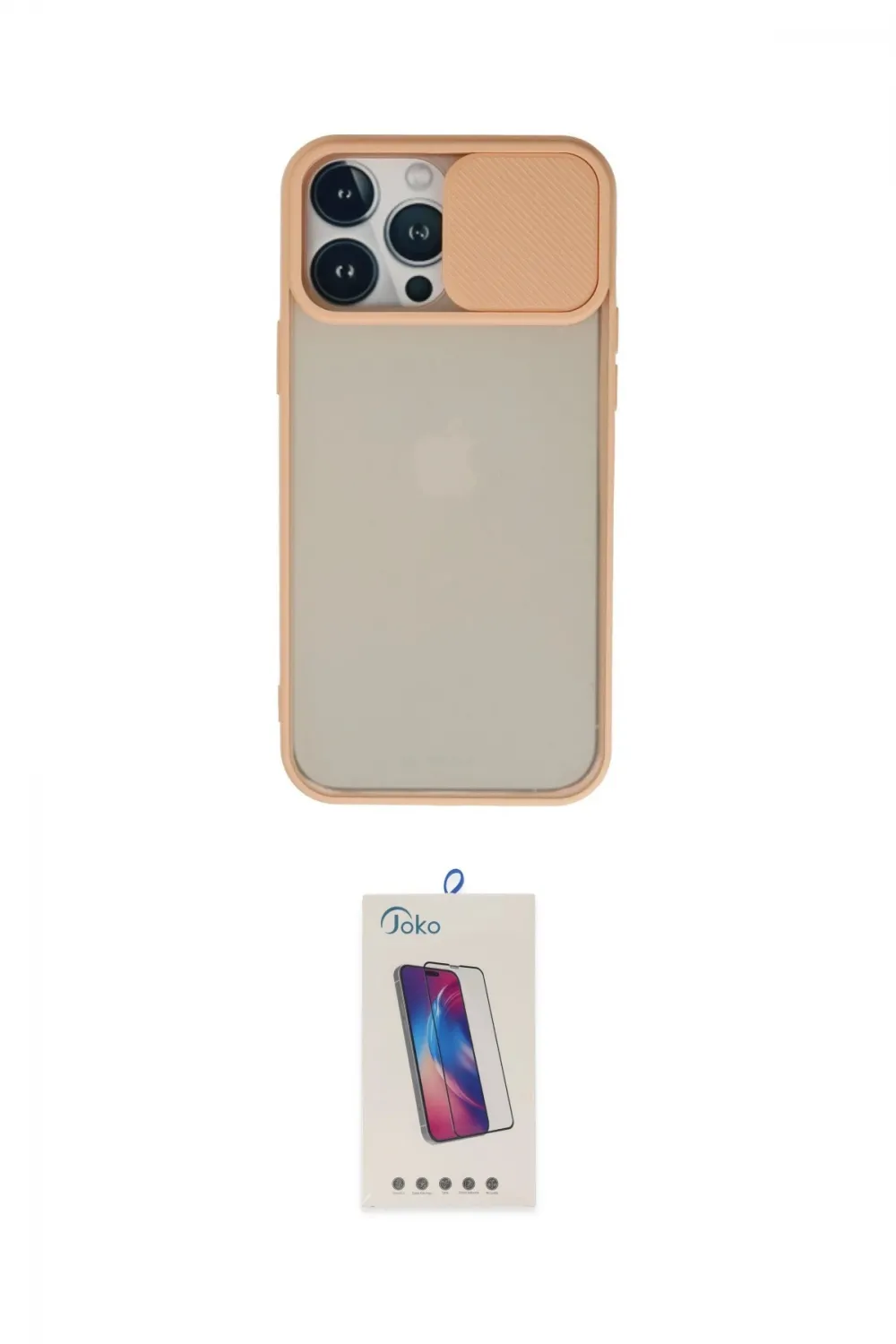 ieg™ iPhone 13 Pro Max Kılıf Vadi Çizgi - Siyah Joko 5D Cam