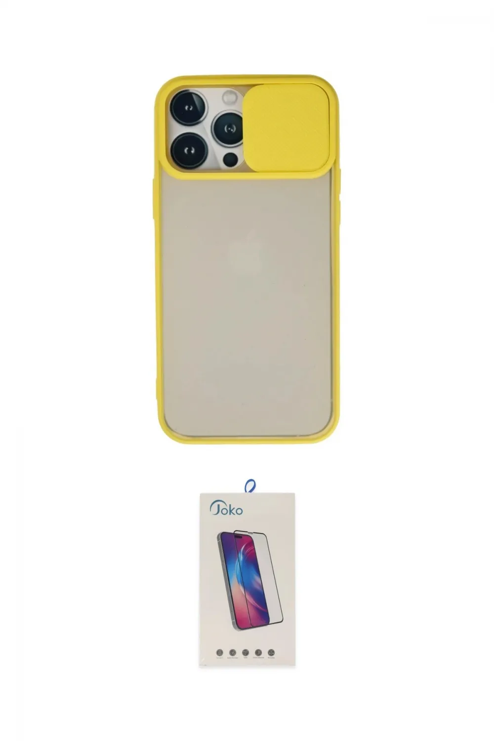 ieg™ iPhone 13 Pro Max Kılıf Vadi Çizgi - Siyah Joko 5D Cam