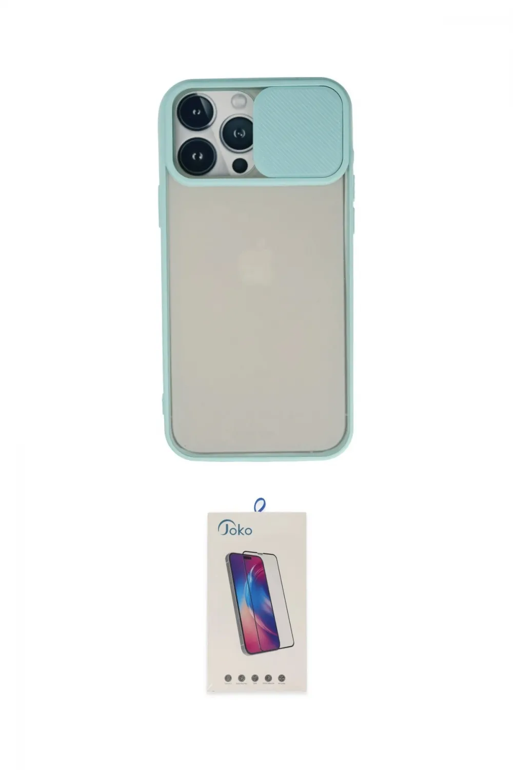 ieg™ iPhone 13 Pro Max Kılıf Vadi Çizgi - Siyah Joko 5D Cam
