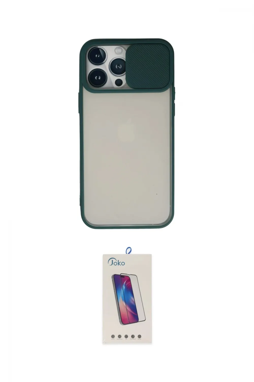 ieg™ iPhone 13 Pro Max Kılıf Vadi Çizgi - Siyah Joko 5D Cam