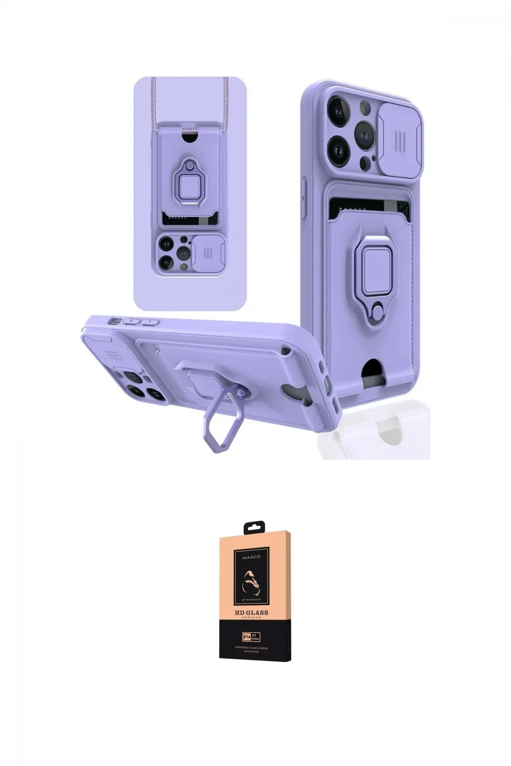 ieg™ iPhone 13 Pro Max Kılıf Vadi Form Prime - Şeffaf Maxco Cam Ekran Koruyucu