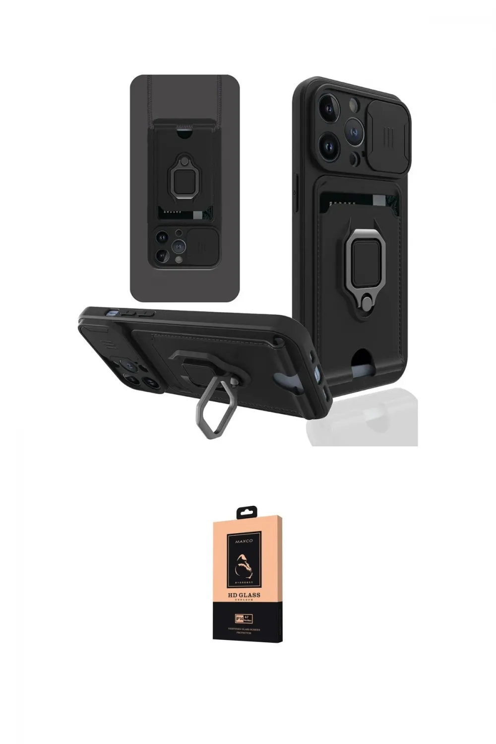 ieg™ iPhone 13 Pro Max Kılıf Vadi Form Prime - Şeffaf Maxco Cam Ekran Koruyucu