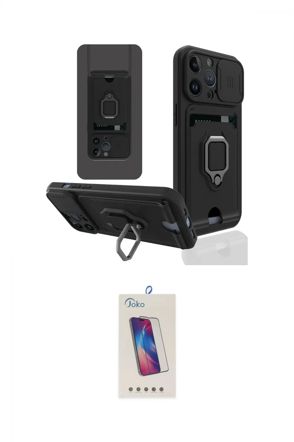 ieg™ iPhone 13 Pro Max Kılıf Vadi Form Prime - Siyah Joko 5D Cam