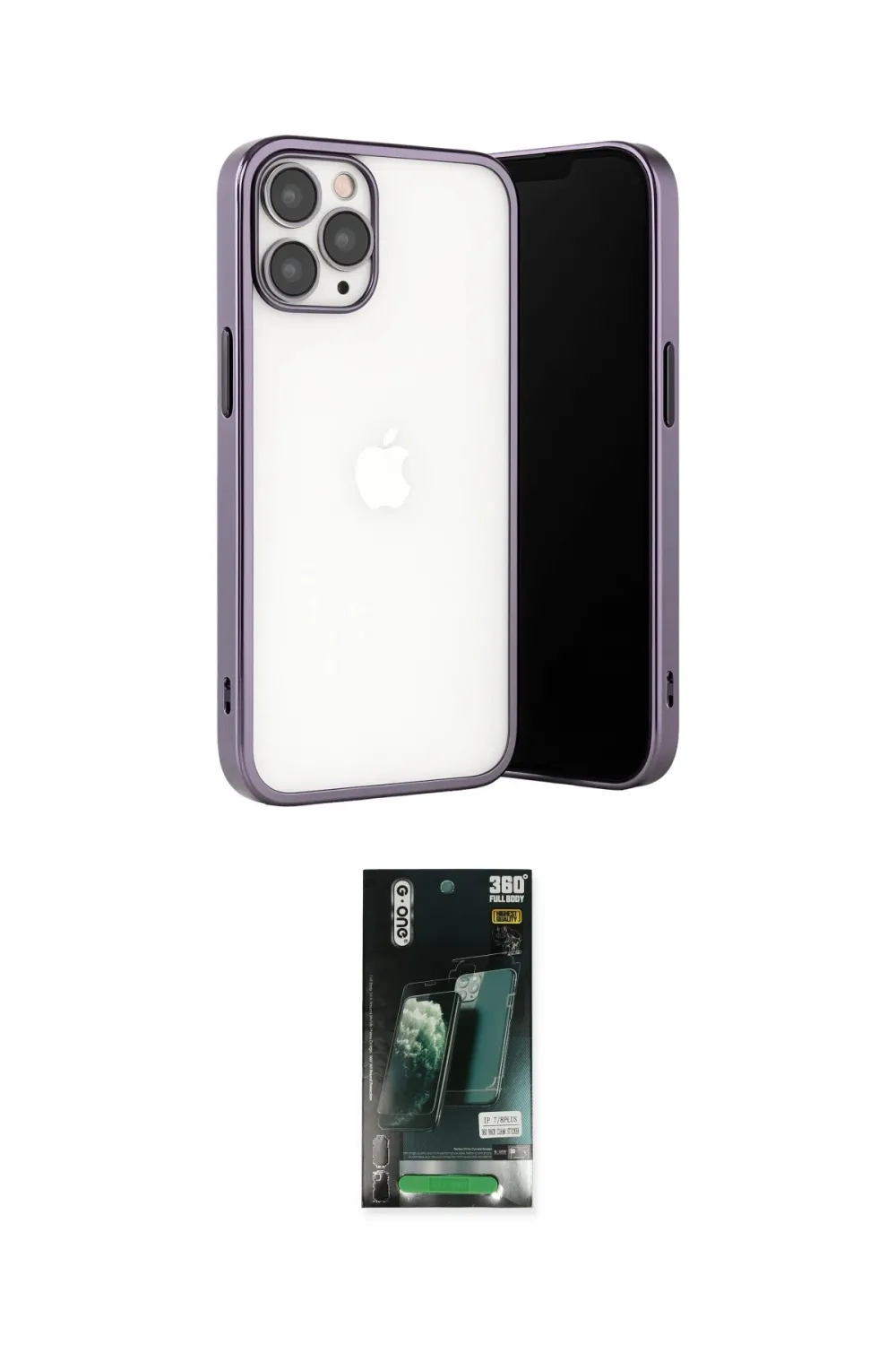 ieg™ iPhone 13 Pro Max Kılıf Vadi Minimal - Şeffaf 360 Full Body Arka Koruyucu