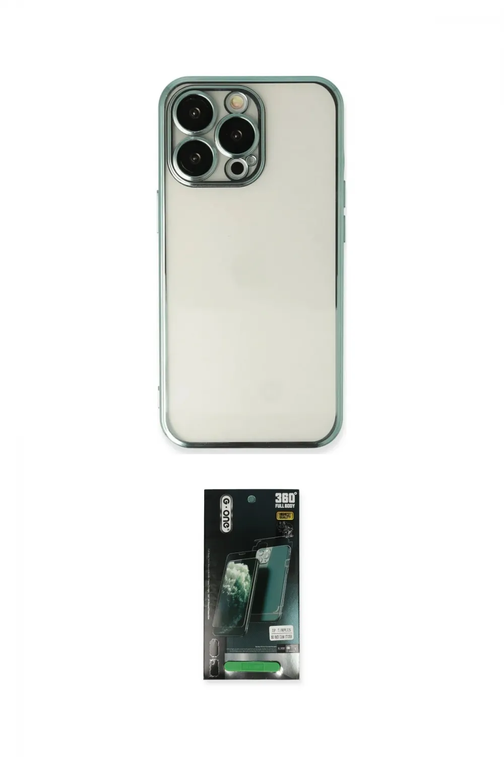 ieg™ iPhone 13 Pro Max Kılıf Vadi Minimal - Şeffaf 360 Full Body Arka Koruyucu