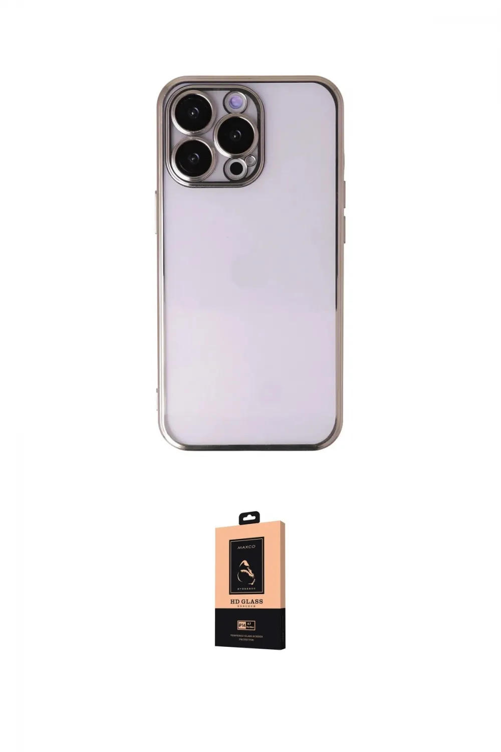 ieg™ iPhone 13 Pro Max Kılıf Vadi Minimal - Şeffaf Maxco Cam Ekran Koruyucu