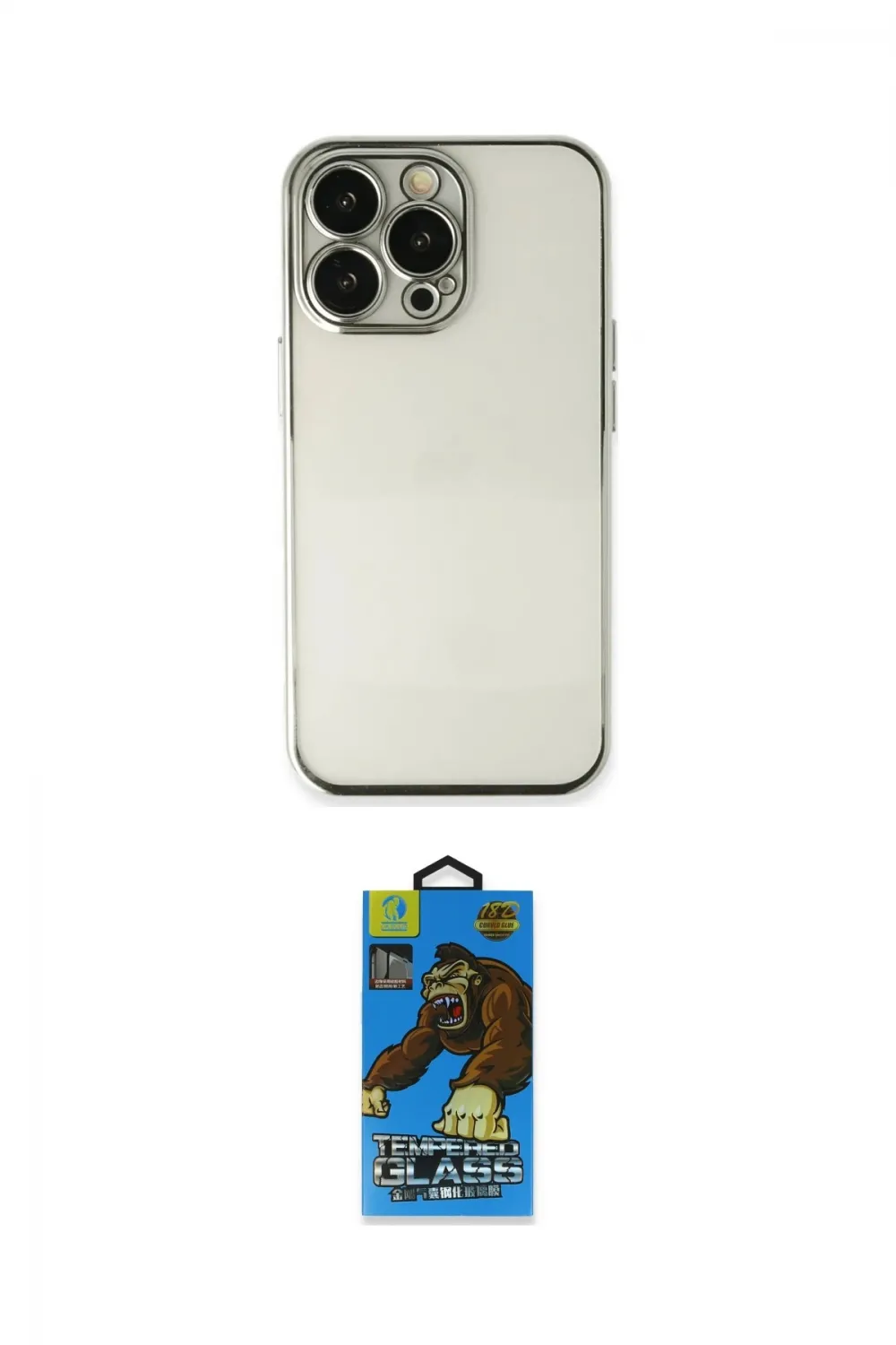 ieg™ iPhone 13 Pro Max Kılıf Vadi Minimal - Siyah 18D Cam Ekran Koruyucu