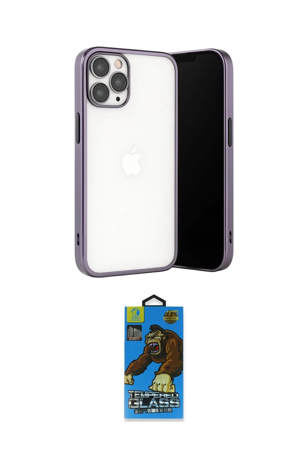 ieg™ iPhone 13 Pro Max Kılıf Vadi Minimal - Siyah 18D Cam Ekran Koruyucu