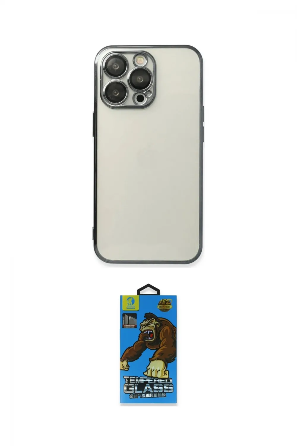 ieg™ iPhone 13 Pro Max Kılıf Vadi Minimal - Siyah 18D Cam Ekran Koruyucu