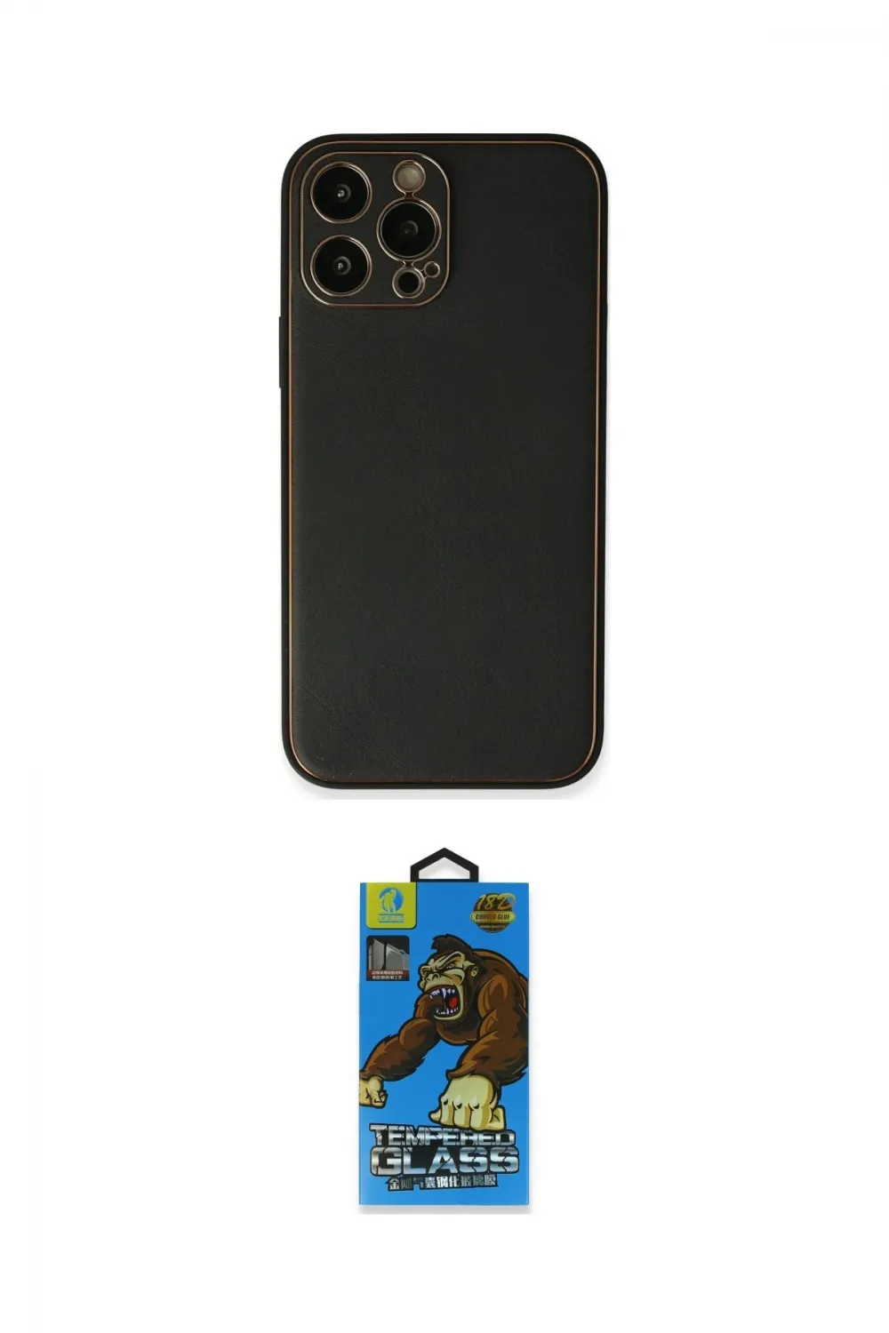 ieg™ iPhone 13 Pro Max Kılıf Yadigar Klasik - Siyah 18D Cam Ekran Koruyucu