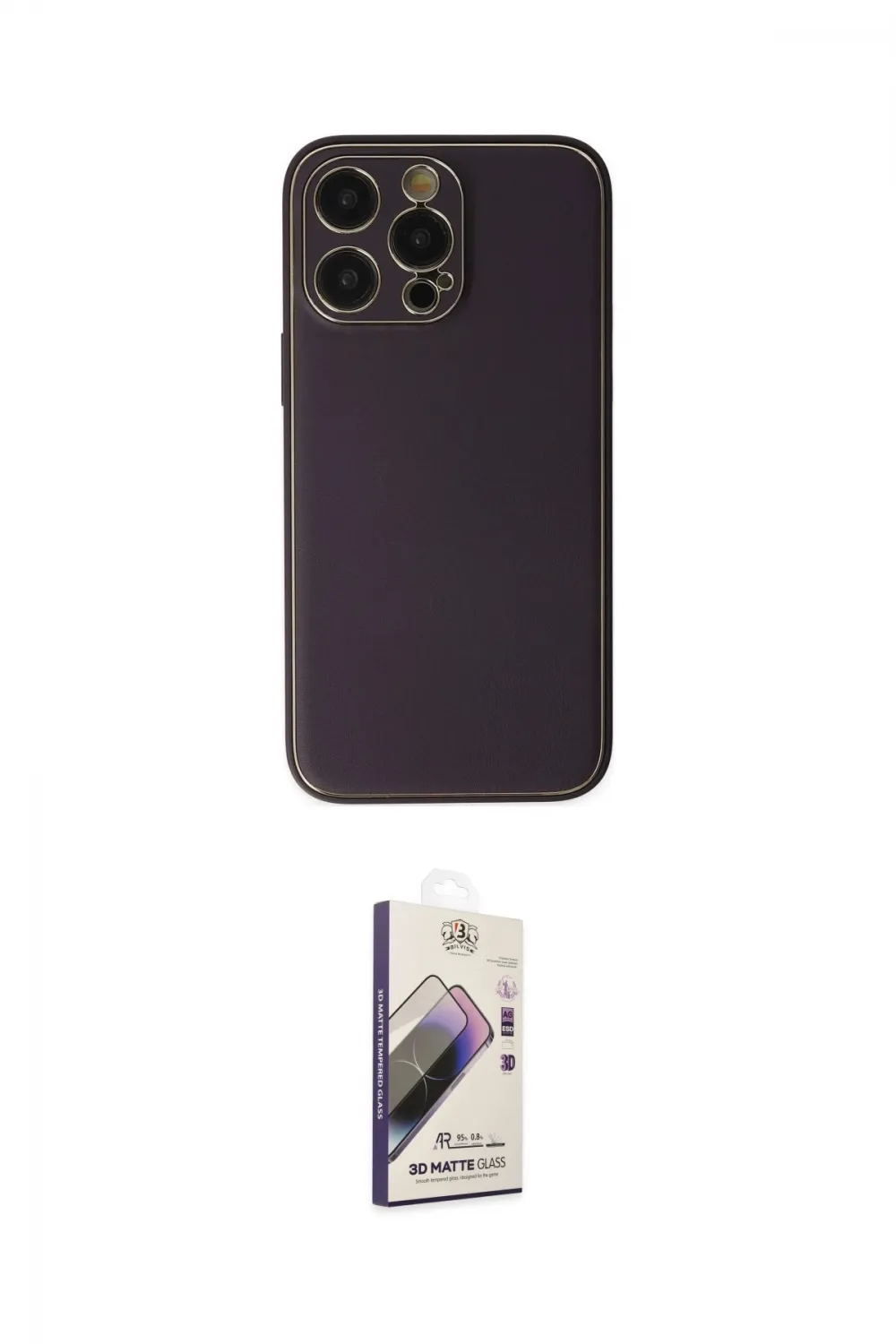 ieg™ iPhone 13 Pro Max Kılıf Yadigar Klasik - Siyah Bilvis 3D Mat Cam Ekran Koruyucu