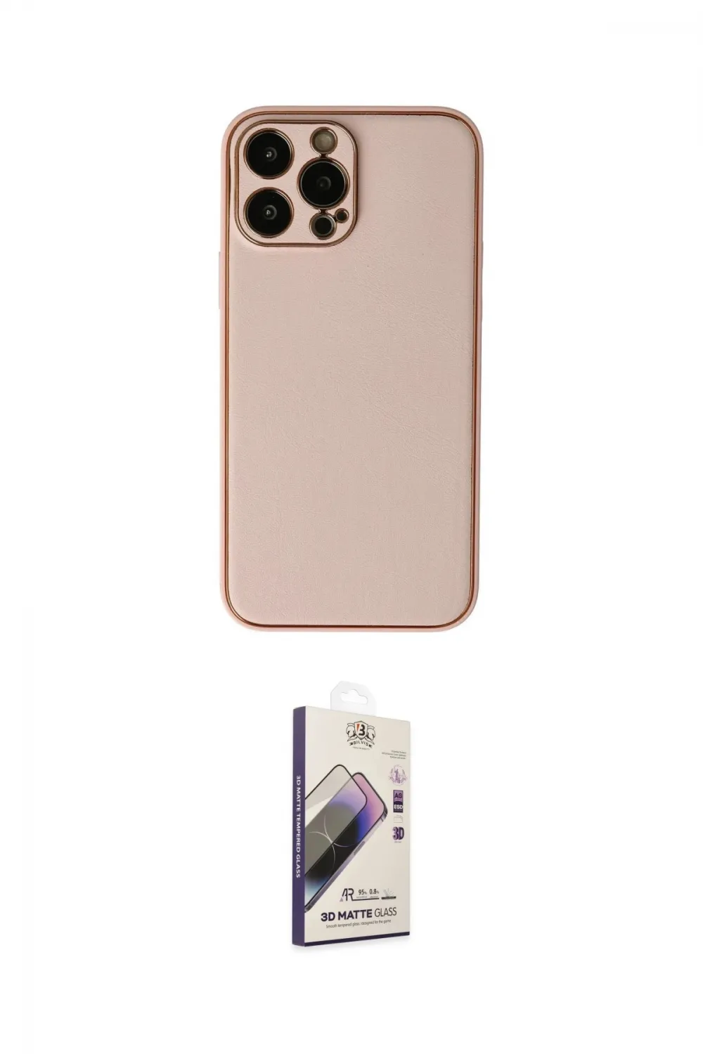 ieg™ iPhone 13 Pro Max Kılıf Yadigar Klasik - Siyah Bilvis 3D Mat Cam Ekran Koruyucu