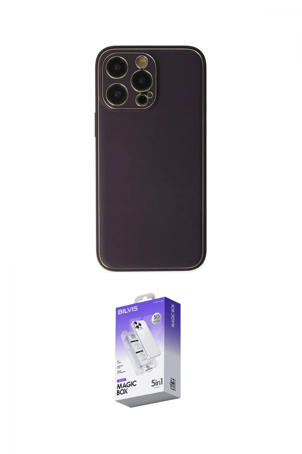 ieg™ iPhone 13 Pro Max Kılıf Yadigar Klasik - Siyah Bilvis 5in1 3D Magic Cam Ekran Koruyucu
