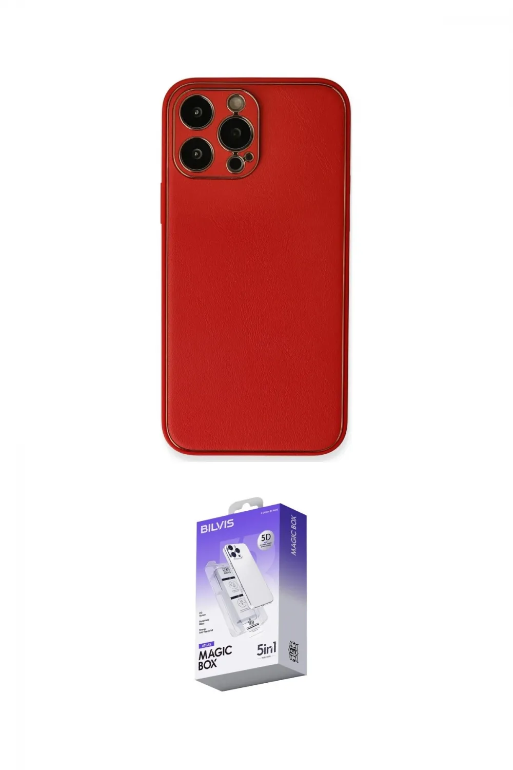 ieg™ iPhone 13 Pro Max Kılıf Yadigar Klasik - Siyah Bilvis 5in1 3D Magic Cam Ekran Koruyucu