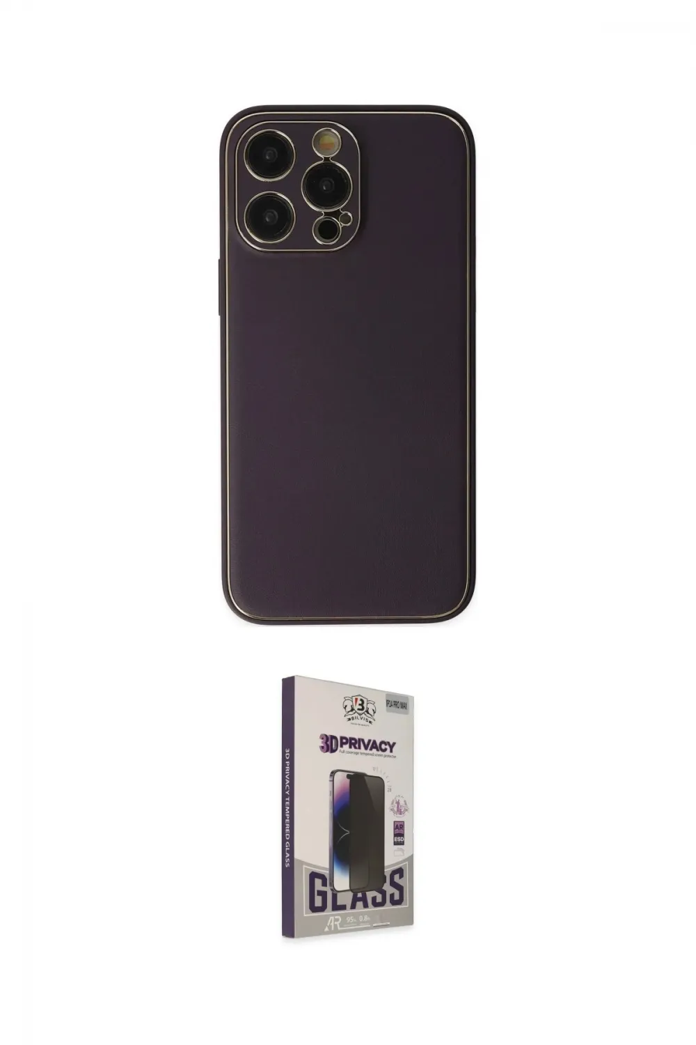 ieg™ iPhone 13 Pro Max Kılıf Yadigar Klasik - Siyah Bilvis Hayalet Cam Ekran Koruyucu