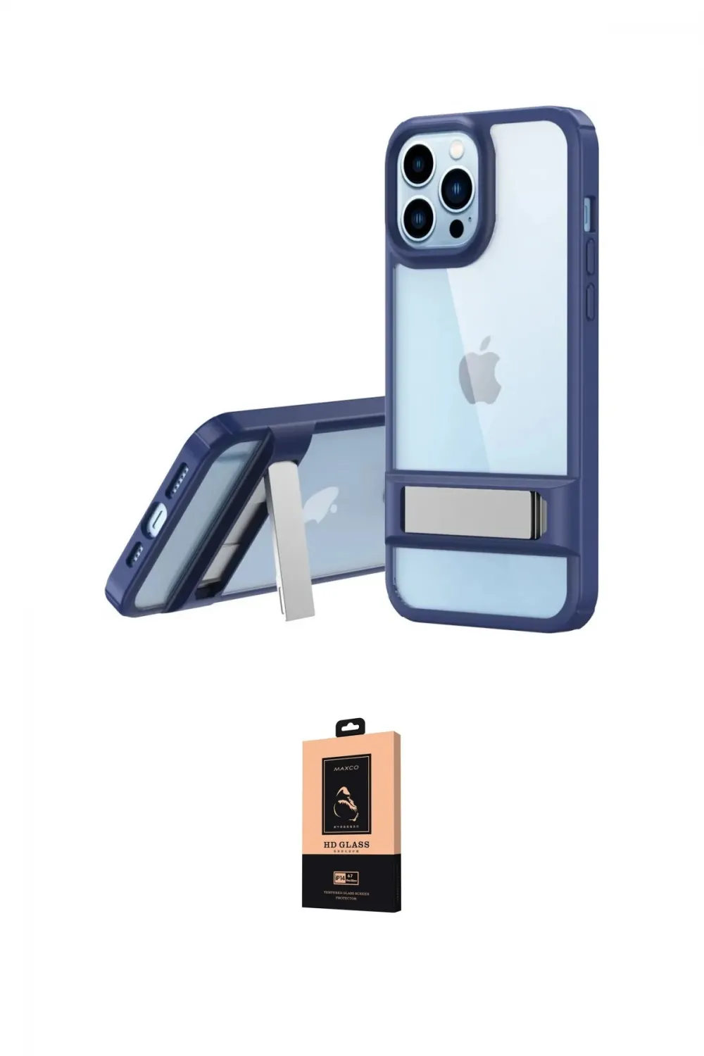 ieg™ iPhone 13 Pro Max Kılıf Yadigar Yansıma - Şeffaf Maxco Cam Ekran Koruyucu