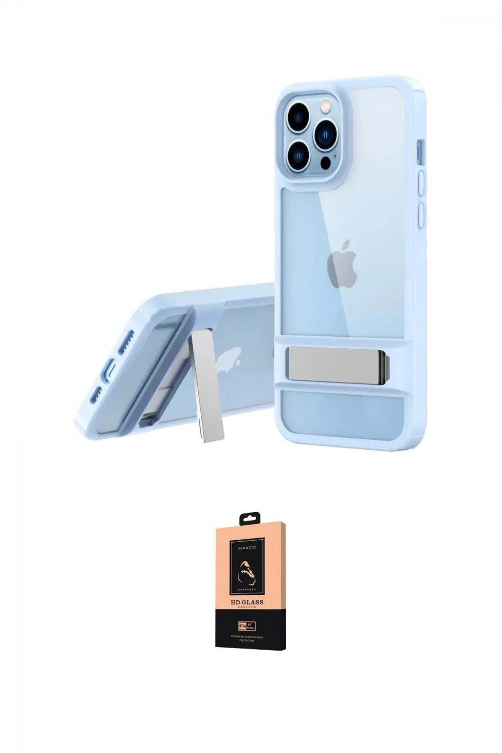 ieg™ iPhone 13 Pro Max Kılıf Yadigar Yansıma - Şeffaf Maxco Cam Ekran Koruyucu