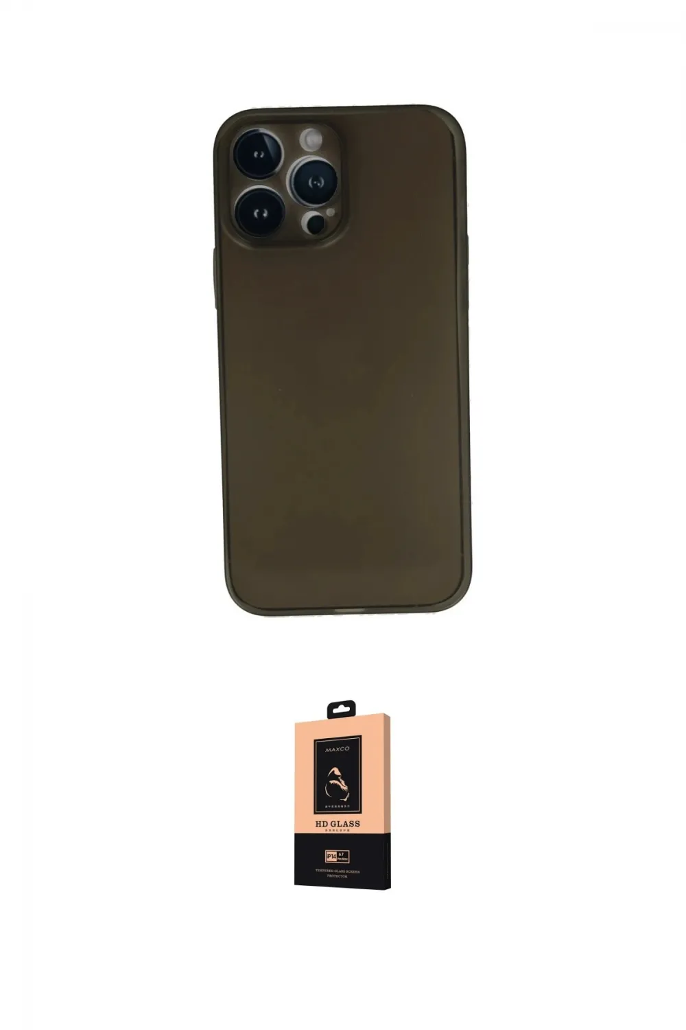 ieg™ iPhone 13 Pro Max Kılıf Yadigar Yansıma Serisi - Şeffaf Maxco Cam Ekran Koruyucu