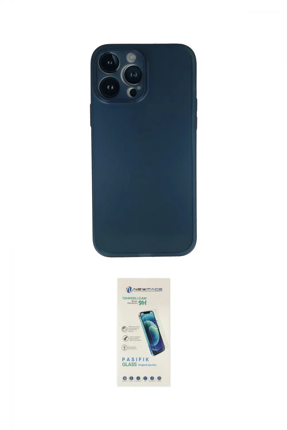 ieg™ iPhone 13 Pro Max Kılıf Yadigar Yansıma Serisi - Şeffaf Pasifik Cam Ekran Koruyucu