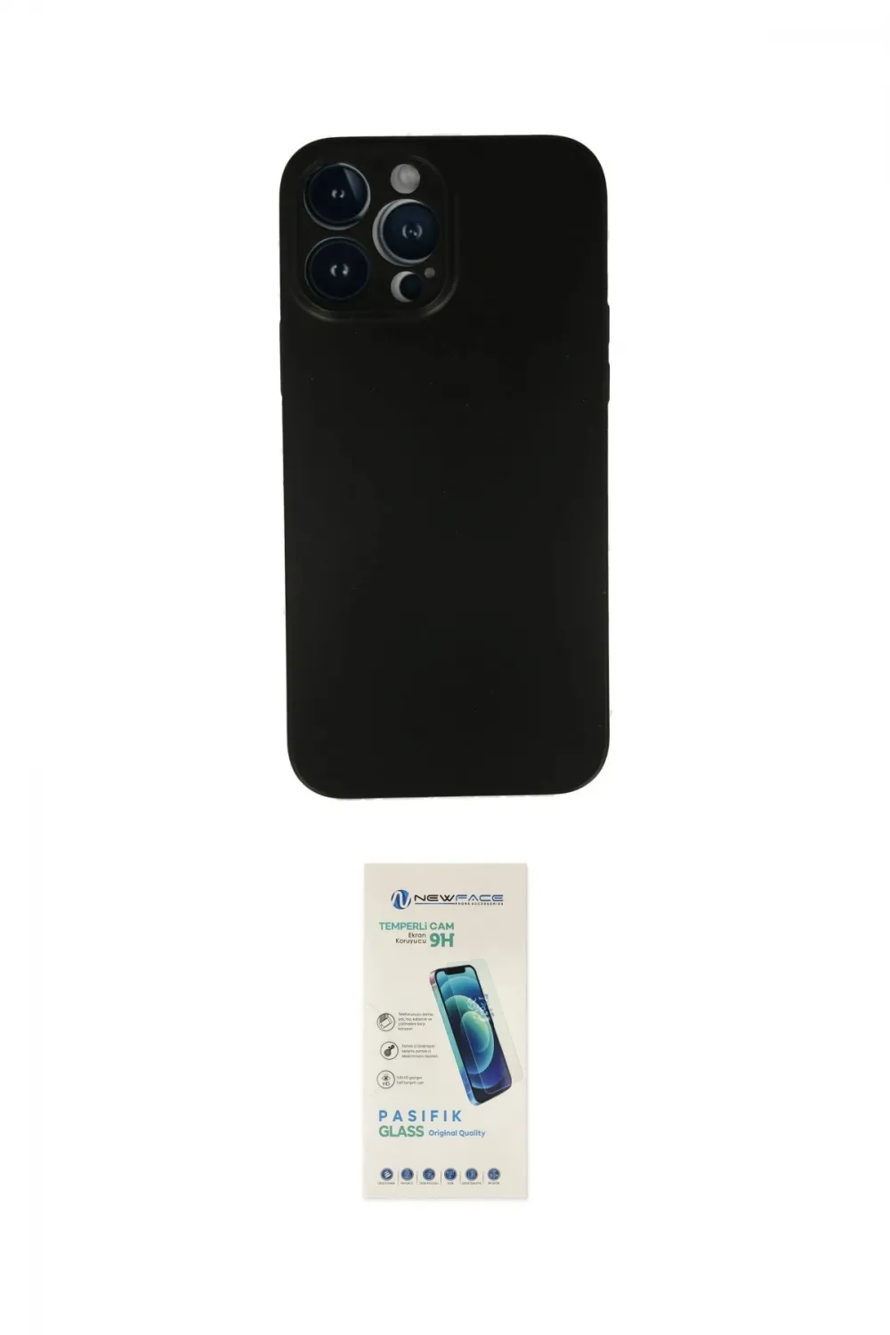 ieg™ iPhone 13 Pro Max Kılıf Yadigar Yansıma Serisi - Şeffaf Pasifik Cam Ekran Koruyucu